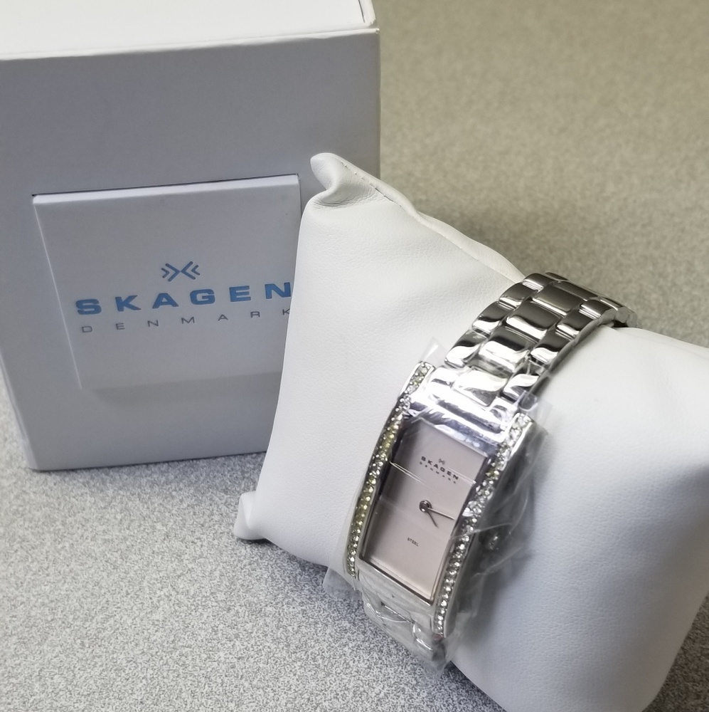 Skagen Steel Swarovski Crystal Watch